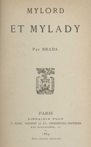 Cover of Mylord et Mylady
