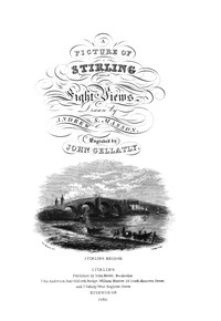 Cover of A picture of Stirling : $b a series of eight views