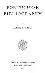 Cover of Portuguese bibliography