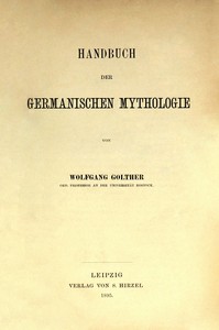Cover of Handbuch der Germanischen Mythologie