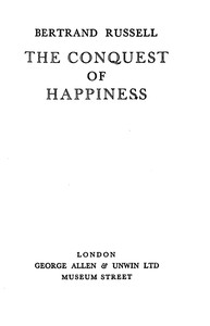 Cover of The conquest of happiness