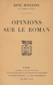 Cover of Opinions sur le roman