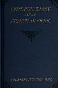 Cover of Campaign diary of a French officer