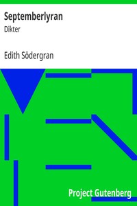 Cover of Septemberlyran : $b Dikter