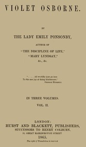 Cover of Violet Osborne, Volume 2 (of 3)