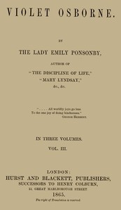 Cover of Violet Osborne, Volume 3 (of 3)