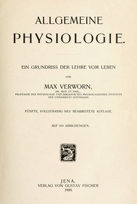 Cover of Allgemeine Physiologie