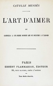 Cover of L'art d'aimer: ou conseils à un jeune homme qui se destine à l'amour