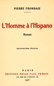 Cover of L'homme à l'Hispano : $b roman