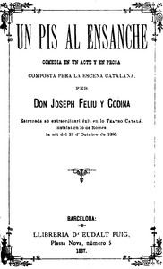 Cover of Un pis al ensanche : $b Comedia en un acte y en prosa
