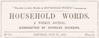 Cover of Household words, No. 18, July 27, 1850 : $b A weekly journal