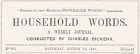 Cover of Household words, No. 20, August 10, 1850 : $b A weekly journal