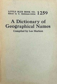 Cover of A dictionary of geographical names