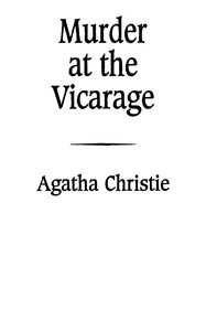 Cover of Murder at the vicarage