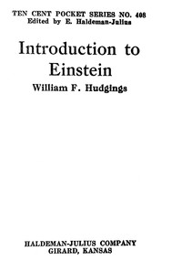 Cover of Introduction to Einstein