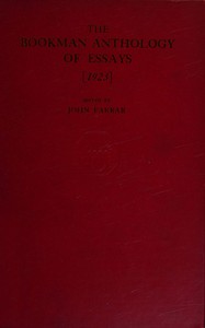 Cover of The Bookman anthology of essays [1923]
