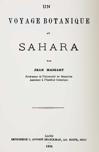 Cover of Un voyage botanique au Sahara