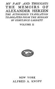 Cover of My past and thoughts, vol. 2 (of 6) : $b The memoirs of Alexander Herzen
