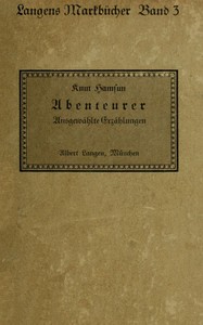 Cover of Abenteurer : $b Ausgewählte erzählungen