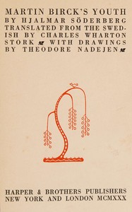 Cover of Martin Birck's youth