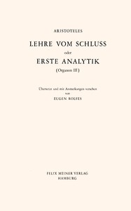 Cover of Lehre vom Schluss : $b oder, Erste Analytik (Organon III)