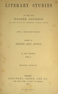 Cover of Literary studies, volume 1 (of 2)