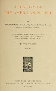 Cover of A history of the American people, Vol. 2 [of 5] : $b Colonies and nation