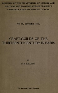 Cover of Craft-guilds of the thirteenth century in Paris