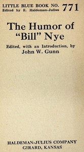 Cover of The humor of "Bill" Nye