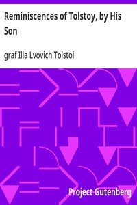 Cover of Reminiscences of Tolstoy, by His Son
