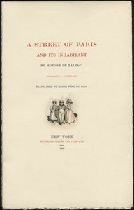 Cover of A Street of Paris and Its Inhabitant