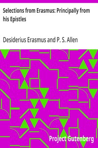 Cover of Selections from Erasmus: Principally from his Epistles