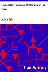 Cover of Love-Letters Between a Nobleman and His Sister