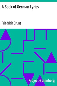 Cover of A Book of German Lyrics