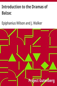 Cover of Introduction to the Dramas of Balzac