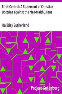 Cover of Birth Control: A Statement of Christian Doctrine against the Neo-Malthusians