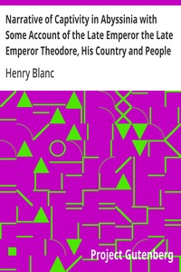 Cover of Narrative of Captivity in Abyssinia with Some Account of the Late Emperor the Late Emperor Theodore, His Country and People