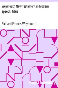 Cover of Weymouth New Testament in Modern Speech, Titus