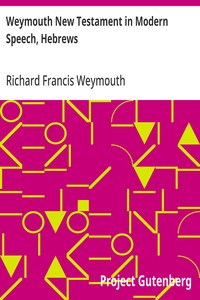Cover of Weymouth New Testament in Modern Speech, Hebrews