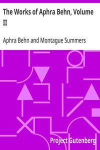 Cover of The Works of Aphra Behn, Volume II