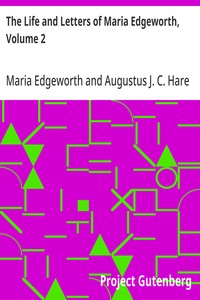 Cover of The Life and Letters of Maria Edgeworth, Volume 2