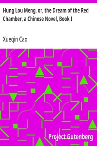 Cover of Hung Lou Meng, or, the Dream of the Red Chamber, a Chinese Novel, Book I