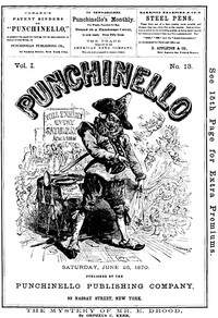 Cover of Punchinello, Volume 1, No. 13, June 25, 1870