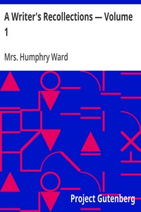 Cover of A Writer's Recollections — Volume 1