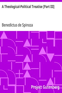Cover of A Theological-Political Treatise [Part III]