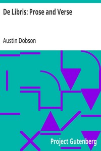Cover of De Libris: Prose and Verse