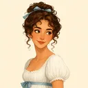 Drawn portrait of Elizabeth Bennet