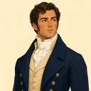 Drawn portrait of Fitzwilliam Darcy