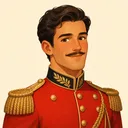 Drawn portrait of Mr. Wickham