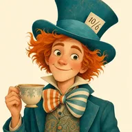 Drawn portrait of the Mad Hatter